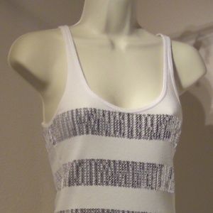 White and Silver Tank Top